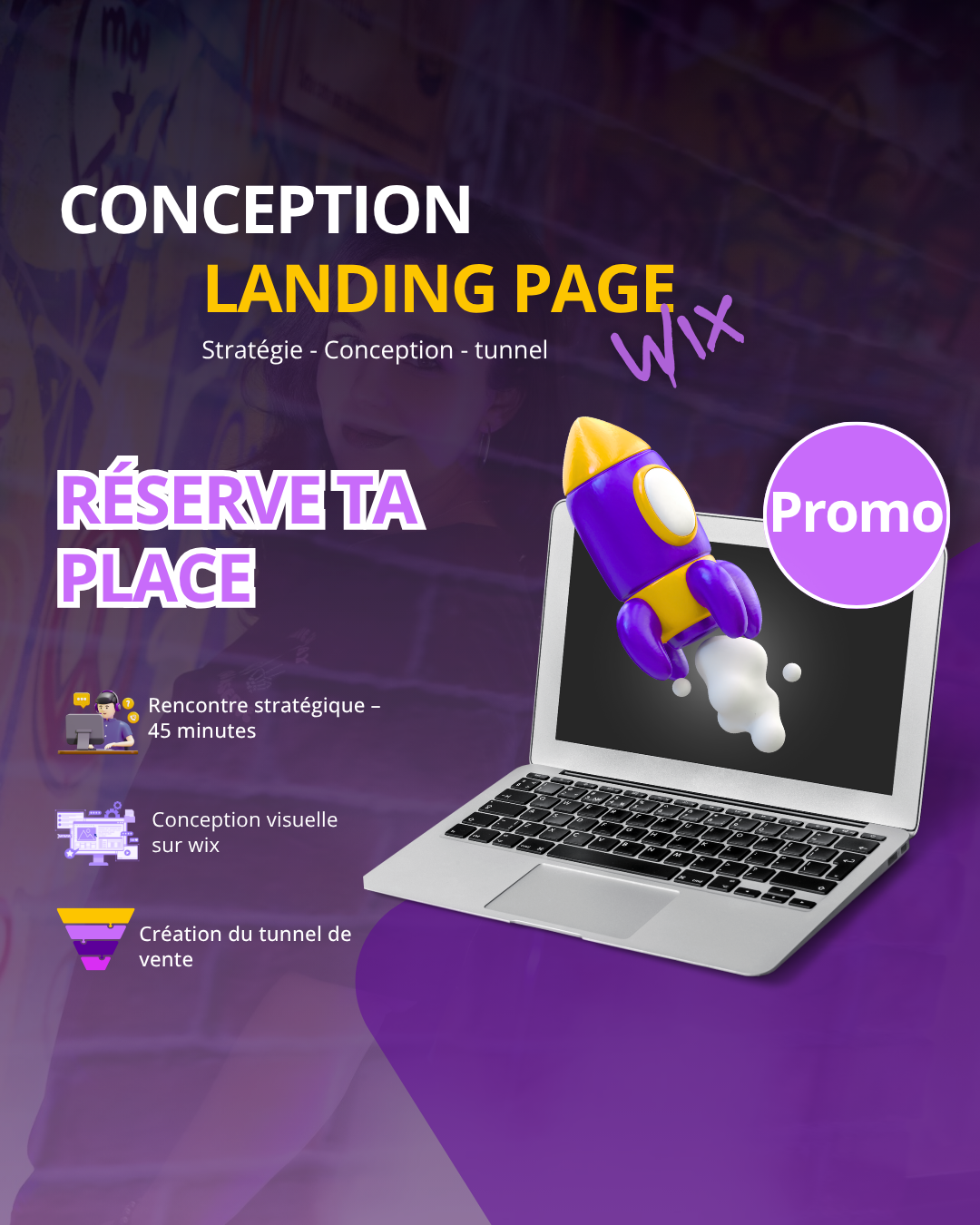 Conception landing page Wix
